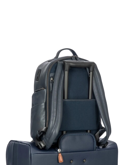 TORINO 15 "Laptop-Rucksack aus Leder Marine - PC-Rucks&auml;cke