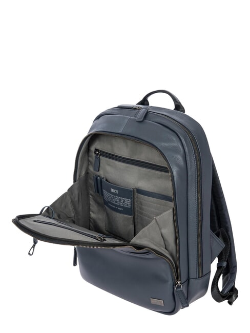 TORINO 13 "Laptop-Rucksack aus Leder Marine - PC-Rucks&auml;cke