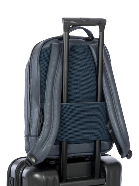 TORINO 13 "Laptop-Rucksack aus Leder Marine - PC-Rucks&auml;cke