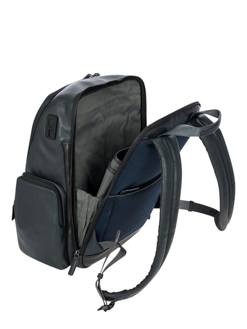 TORINO 15-Zoll-Laptop-Rucksack aus Leder Marine - PC-Rucks&auml;cke