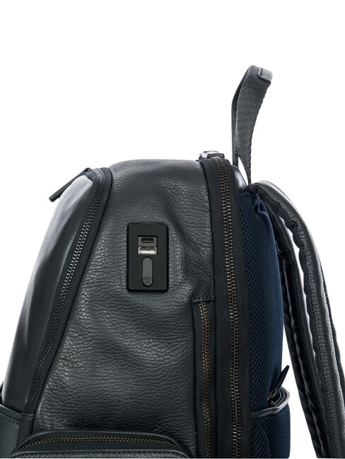 TORINO 15-Zoll-Laptop-Rucksack aus Leder Marine - PC-Rucks&auml;cke