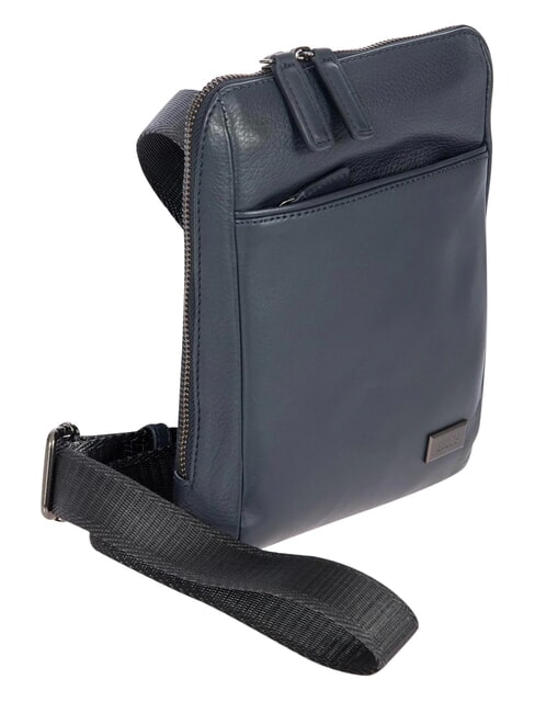 TORINO Flache Ledertasche Marine - Umh&auml;ngetaschen Herren