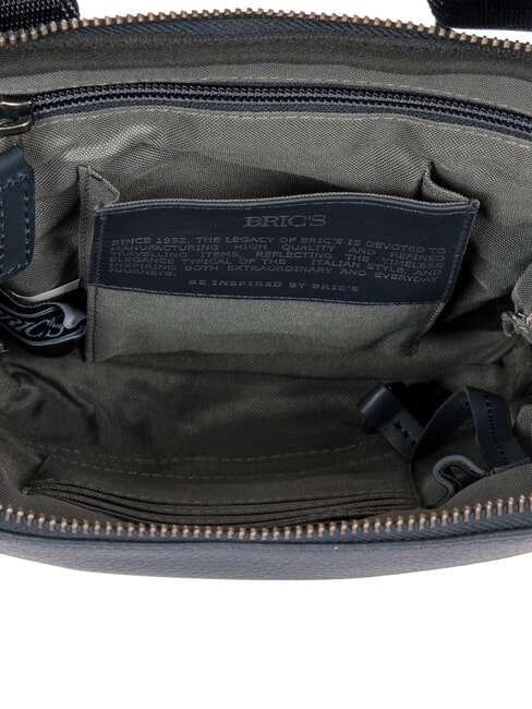 TORINO Flache Ledertasche Marine - Umh&auml;ngetaschen Herren