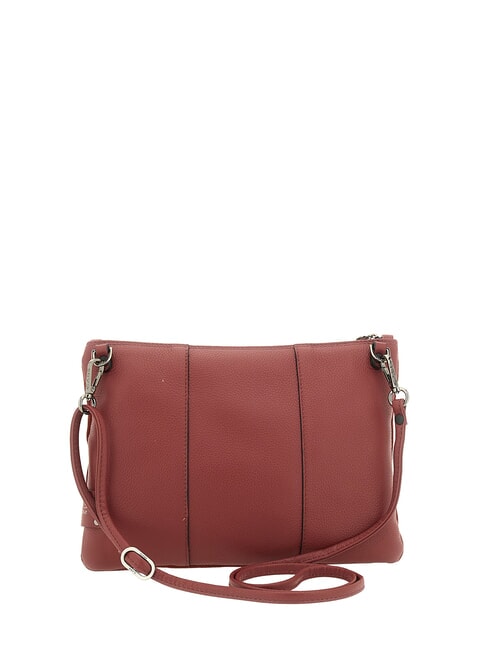 BEYONCE Clutch mit Schulterriemen aus Leder Terrakotta - Damentaschen