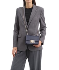 FURLA BELLA  Mini-Umh&auml;ngetasche aus Leder Tintenblau - Damentaschen - 2