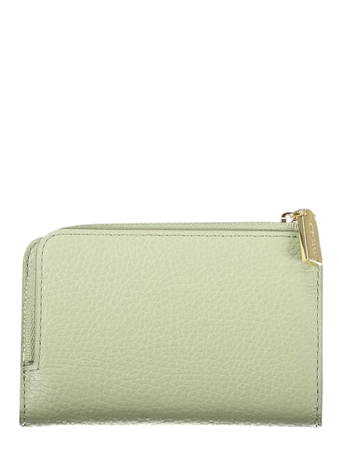 METALLIC SOFT Kleine Geldb&ouml;rse aus Leder Gr&uuml;n - Brieftaschen Damen