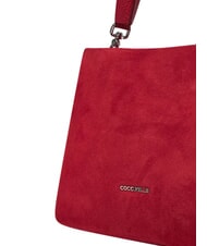 COCCINELLE BOHEME SUEDE BIMATERIAL  Mini-Handtasche mit Schultergurt Sangria - Damentaschen - 4