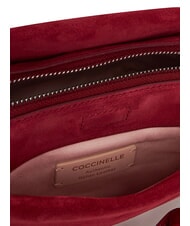 COCCINELLE BOHEME SUEDE BIMATERIAL  Mini-Handtasche mit Schultergurt Sangria - Damentaschen - 5