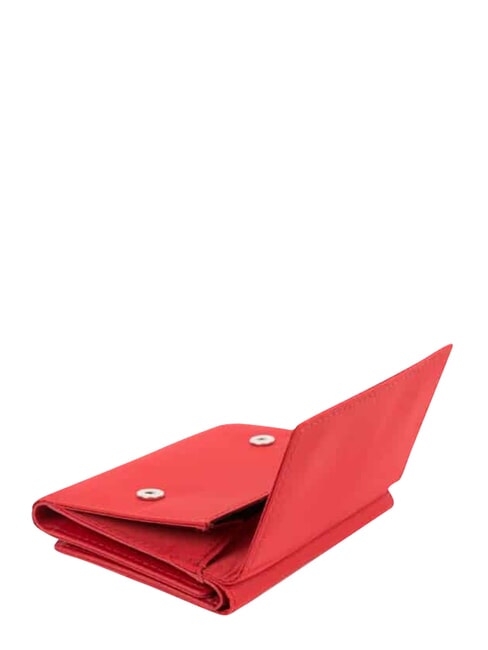 PQ-BIOS Faltbares M&uuml;nzportemonnaie aus recyceltem Nylon ROT - Brieftaschen Herren
