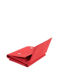 PIQUADRO PQ-BIOS Faltbares M&uuml;nzportemonnaie aus recyceltem Nylon ROT - Brieftaschen Herren - 3