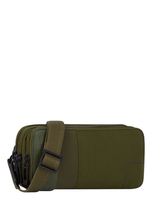 P16PLUS SPECIAL Dreiteiliges Federm&auml;ppchen, Ledermix GR&Uuml;N - Etuitaschen &amp; Necessaire