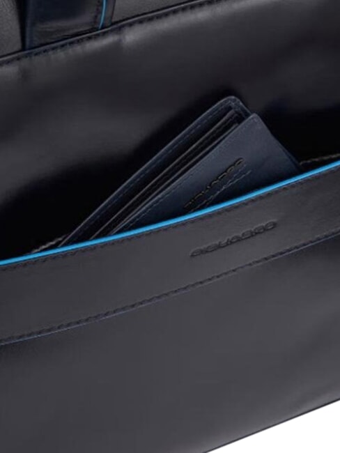 B2 REVAMP 14-Zoll-Laptop-Aktentasche aus Leder Blau - Arbeitstaschen