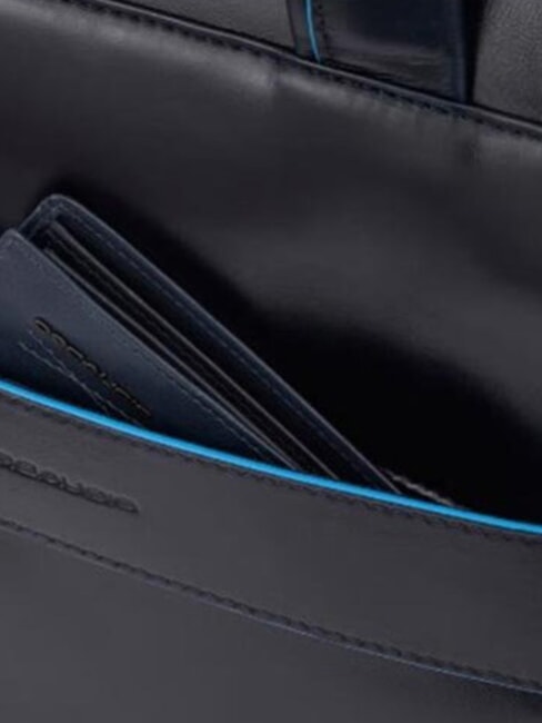 B2 REVAMP 14-Zoll-Laptop-Aktentasche aus Leder Blau - Arbeitstaschen
