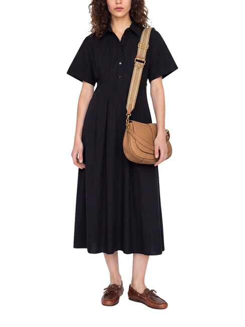 HELENA ROUND Schultertasche mit Schulterriemen aus Leder Ton - Damentaschen