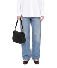 GIANNI CHIARINI HELENA ROUND Schultertasche mit Schulterriemen aus Leder Schwarz - Damentaschen - 2