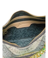 GATTINONI PLANETARIUM Halbmondf&ouml;rmige Hobo-Tasche mit Schultergurt Aquarell/Beige - Damentaschen - 5