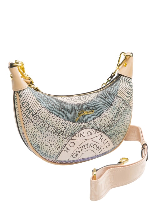 PLANETARIUM Schultertasche mit Schultergurt Aquarell/Beige - Damentaschen