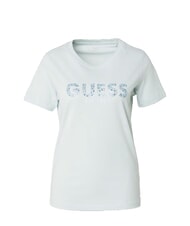 GUESS STUDS SCRIPT Kurzarm-T-Shirt nebliges Blaugr&uuml;n - T-Shirts und Tops f&uuml;r Damen - 3