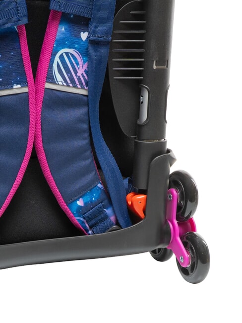 GLOOMY HEART Trolley-Rucksack, abnehmbar blautief - Rucks&auml;cke mit Trolleyfunktion