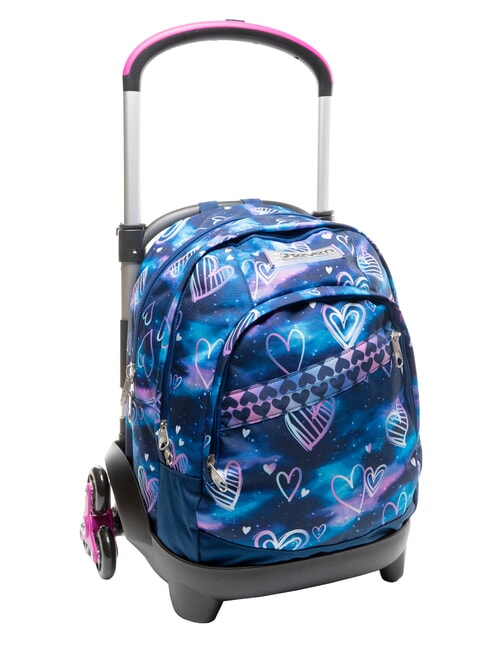 GLOOMY HEART Trolley-Rucksack, abnehmbar blautief - Rucks&auml;cke mit Trolleyfunktion
