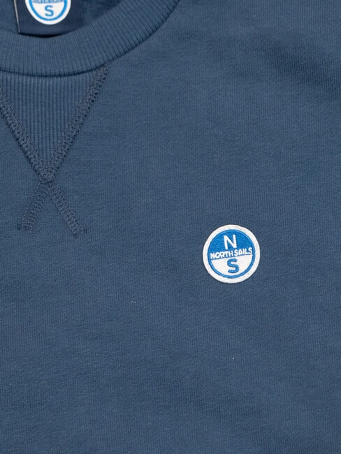 ROUND LOGO Sweatshirt mit Rundhalsausschnitt aus Baumwolle dunkler Denim - Sweatshirts Herren