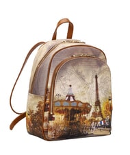 YNOT YESBAG Runder Rucksack mit zwei F&auml;chern lustiges Paris - Damentaschen - 2