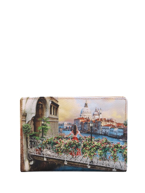 YESBAG Kartenetui mit M&uuml;nzfach blumenreicher Kanal - Brieftaschen Damen