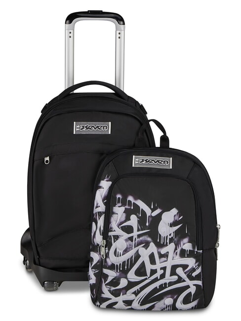 PLUMPY LINE BOY Doppelrucksack mit Trolley Schwarz - Rucks&auml;cke mit Trolleyfunktion