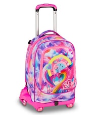 SJGANG JOYFUL PINS GIRL 3-in-1-Trolley-Rucksack fuchsiafluo - Rucks&auml;cke mit Trolleyfunktion - 3