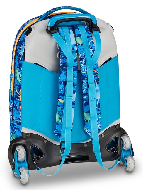 JOYFUL PINS BOY  BLAUER DRUCK - Rucks&auml;cke mit Trolleyfunktion