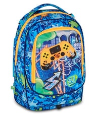 SJGANG JOYFUL PINS BOY  BLAUER DRUCK - Rucks&auml;cke mit Trolleyfunktion - 7