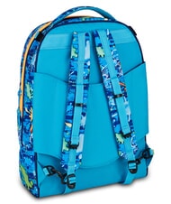 SJGANG JOYFUL PINS BOY  BLAUER DRUCK - Rucks&auml;cke mit Trolleyfunktion - 8