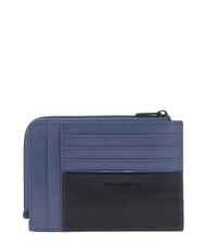 PIQUADRO B2 REVAMP Kartenetui mit M&uuml;nzfach Blau - Brieftaschen Herren - 2
