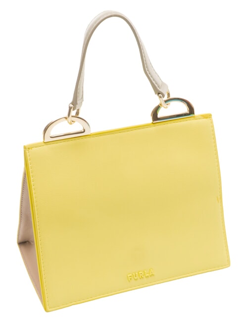 LINEA FUTURA Mini-Ledertasche mit Schultergurt Zitronenschale + Greige + Salbei C + Marmor C - Damentaschen