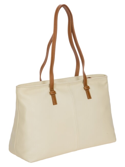 CREMONA S Leder-Einkaufstasche, Schultertasche CREME - Damentaschen
