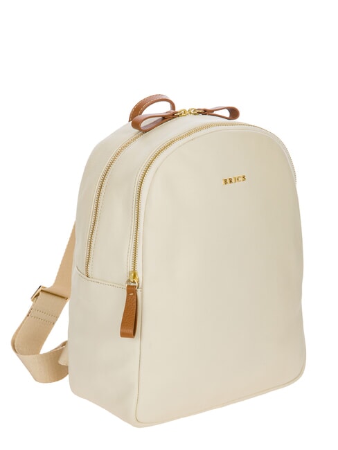 CREMONA Lederrucksack, zwei F&auml;cher CREME - Damentaschen
