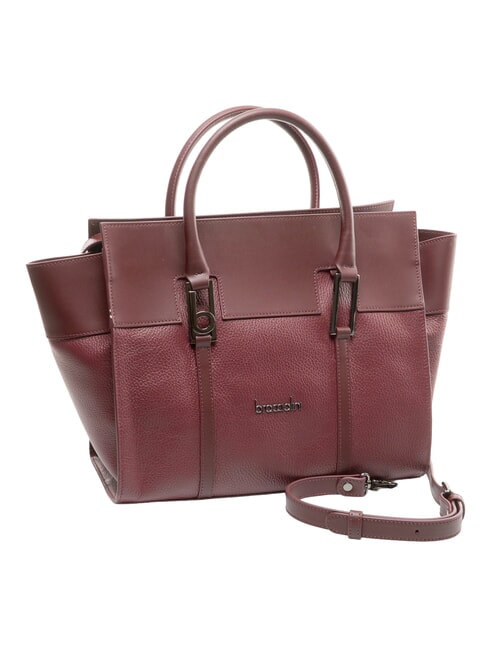 HELLEN Handtasche, Leder Burgund - Damentaschen