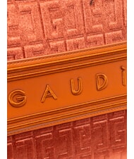 GAUD&Igrave; ADA VELUR L Handtasche mit Samteins&auml;tzen Orange - Damentaschen - 3