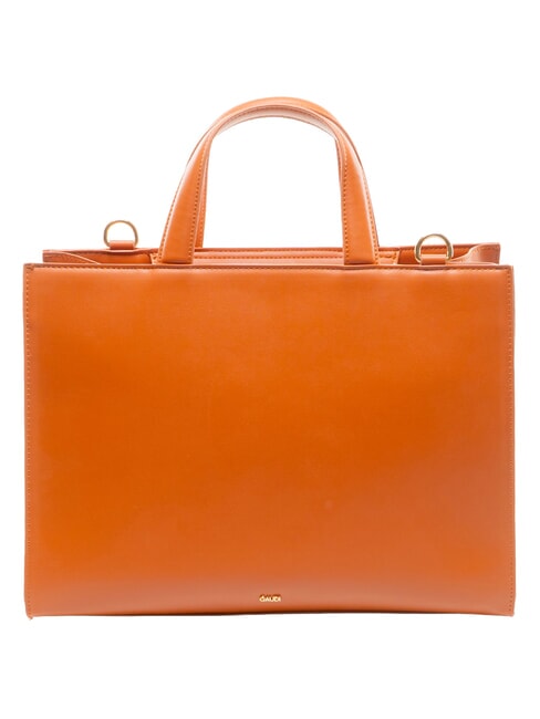 ADA VELUR L Handtasche mit Samteins&auml;tzen Orange - Damentaschen