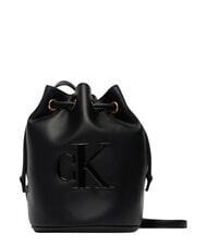 CALVIN KLEIN BOLD CK Beuteltasche mit Schultergurt auf Schwarz - Damentaschen - 4