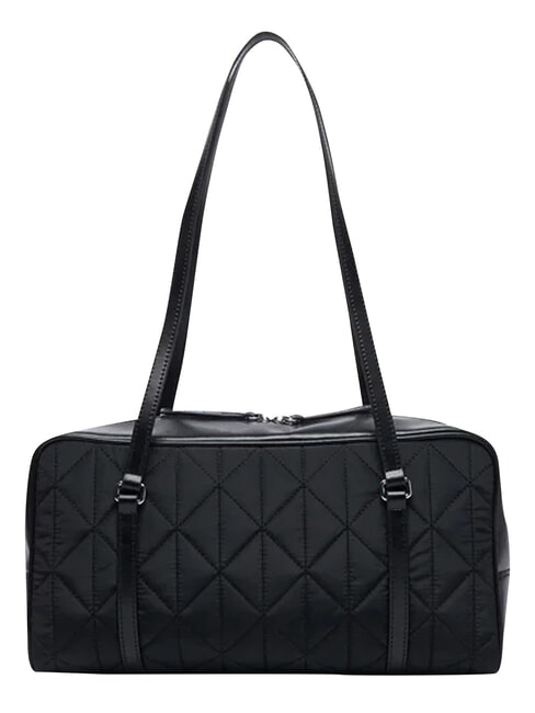 QUILTED NYLON Die Schultertasche auf Schwarz - Damentaschen