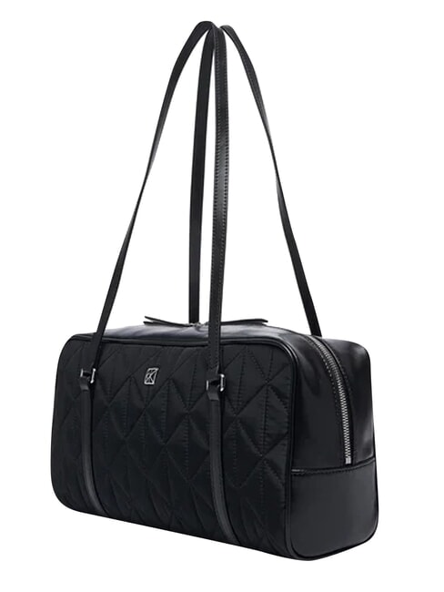 QUILTED NYLON Die Schultertasche auf Schwarz - Damentaschen