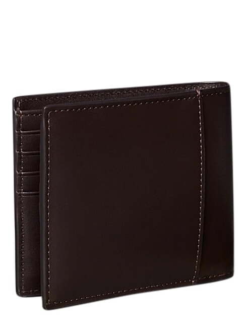 RAISED Ledergeldb&ouml;rse ck dunkelbraun - Brieftaschen Herren