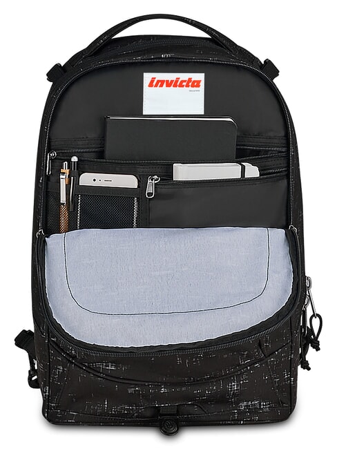 PLUG FANTASY Abnehmbarer Trolley-Rucksack schwarzer Doodle - Rucks&auml;cke mit Trolleyfunktion