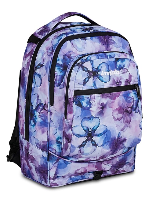PLUG FANTASY Abnehmbarer Trolley-Rucksack Wasserfarbene Bl&uuml;ten - Rucks&auml;cke mit Trolleyfunktion
