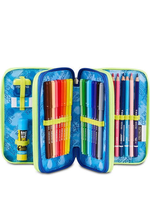 BLU FUSION Federm&auml;ppchen mit Schulset fluoreszierendes T&uuml;rkis - Etuis und Zubeh&ouml;r
