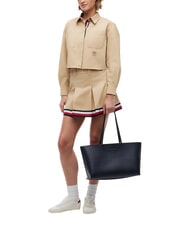 TOMMY HILFIGER TJW MUST XL-Schultertasche mit gepr&auml;gtem Logo - Damentaschen