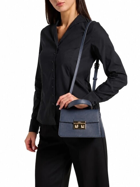 BELLA Kleine Ledertasche St. Andromeda Tintenblau - Damentaschen
