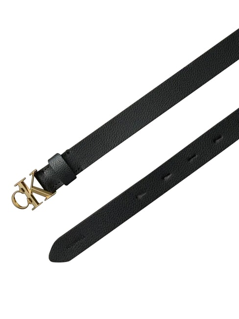 FACTED CK BUCKLE Lederg&uuml;rtel Schwarz / Antik-Hellgold - G&uuml;rtel