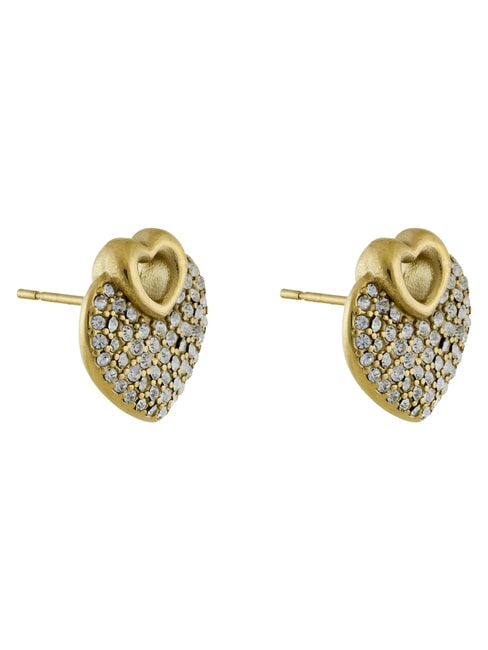 CRAZY IN LOVE Stahlohrringe gelbes Gold - Ohrringe